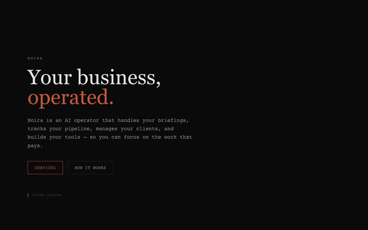 Noira website screenshot